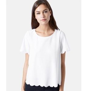 Topshop white scalloped top. *worn twice!*